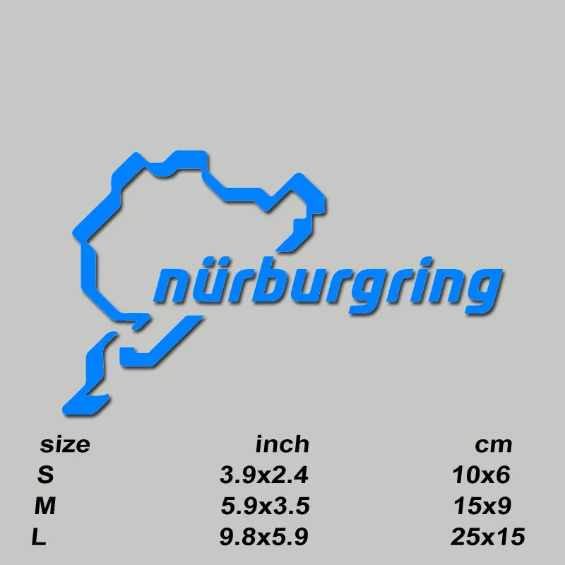 MAP "nurburgring" stickers,High Quality And Durable Automobiles Exterior Accessories Self-adhesive Decals (ONLINE ORDER ONLY)