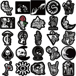 10/30/50PCS Horror Gothic Black Stickers Art Graffiti Decals Laptop Phone Suitcase Notebook Skateboard Car Cool Sticker DIY Toys (ONLINE ORDER ONLY)