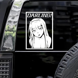 "DARLING!" anime decal,creative &funny decal for anime lovers,high quality for car windows and other windows,For a Unique look! (ONLINE ORDER ONLY)