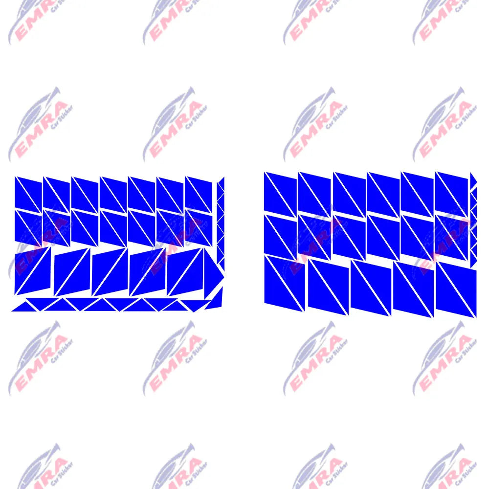 102PCS Angular Shape Sticker For Car Accessories Decoration Side Camouflage Kit Wrap Camo Tuning Styling Waterproof Vinyl Decals (ONLINE ORDER ONLY)