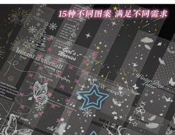 30pcs/pack Korean PET Transparent Sealing Decorative Stickers Cute Sticker for Idol Card Collage Material Journal DIY Decoration (ONLINE ORDER ONLY)