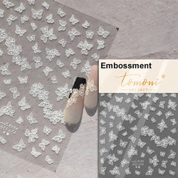 Charming White Shiny Pearl Rhinestone Wings Feathers Crown Moon Stars 3D Self Adhesive Nail Art Sticker Manicure Decal Wholesale (ONLINE ORDER ONLY)