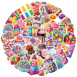 Cartoon Candy Graffiti Stickers for Suitcase, Skateboard, Laptop, Phone, Car - 10/30/50pcs (ONLINE ORDER ONLY)