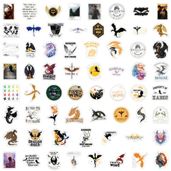 10/30/50/120pcs Fantasy Novel Fourth Wing Waterproof Stickers Anime Decals Skateboard Laptop Phone Car Luggage Cool Sticker Toy (ONLINE ORDER ONLY)