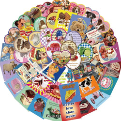 10/25/50pcs American Vintage Sweetheart Sticker Packs (ONLINE ORDER ONLY)