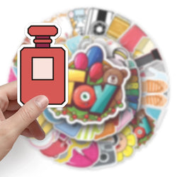 50Pcs Cartoon Waterproof Vinyl Stickers for Skateboard Snowboard (Online Order Only)