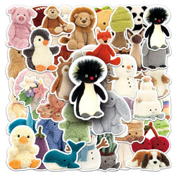 50Pcs Cute Cartoon Waterproof Vinyl Stickers for Skateboard Snowboard (Online Order Only)