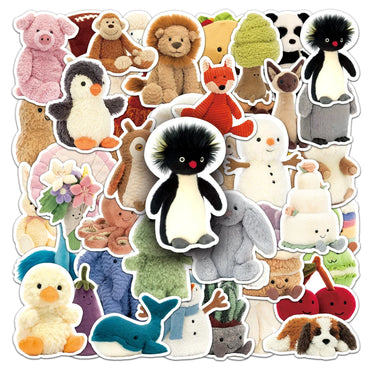 50Pcs Cute Cartoon Waterproof Vinyl Stickers for Skateboard Snowboard (Online Order Only)