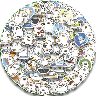 100PCS Cute Simple Duck Sticker For Aesthetic Children's Stationery School Supplies Decoration Scrapbooking for Kids (ONLINE ORDER ONLY)