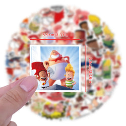 10/30/55PCS Captain-Underpants sticker Stickers Decor Luggage Laptop Phone Guitar Refrigerator Skateboard Reward Sticker Kid Toy (ONLINE ORDER ONLY)