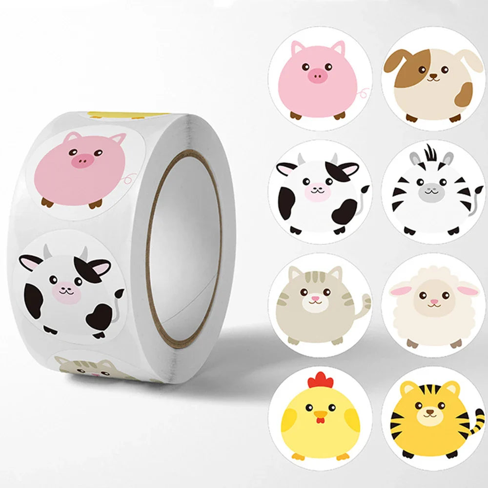 100-500pcs Teacher Reward Stickers for Kids Children School Encouragement Students Games Toy Animals Stationery Sticker (ONLINE ORDER ONLY)