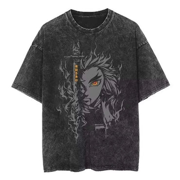 Rengoku Kyoujurou Vintage T-Shirt Demon Slayer (ONLINE ORDER ONLY)