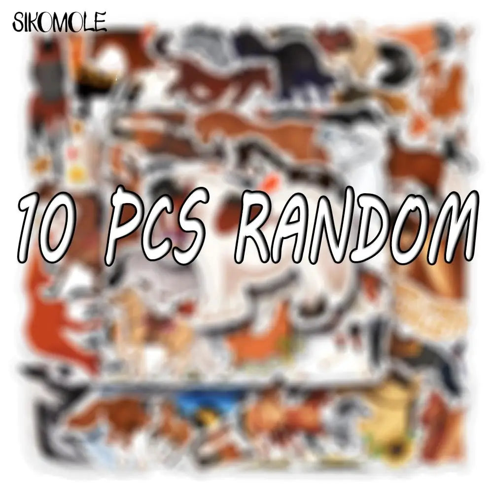 Cartoon Horse Stickers Pack - Kids DIY, Skateboard, Laptop, Phone Decals (ONLINE ORDER ONLY)