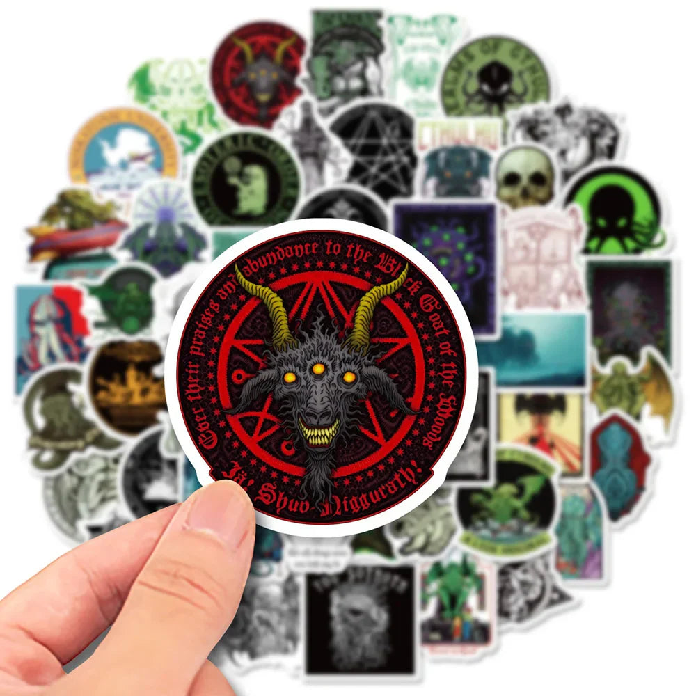 Cthulhu Skull Horror Stickers Waterproof Luggage Notebook Graffiti DIY Toy (Online Order Only)