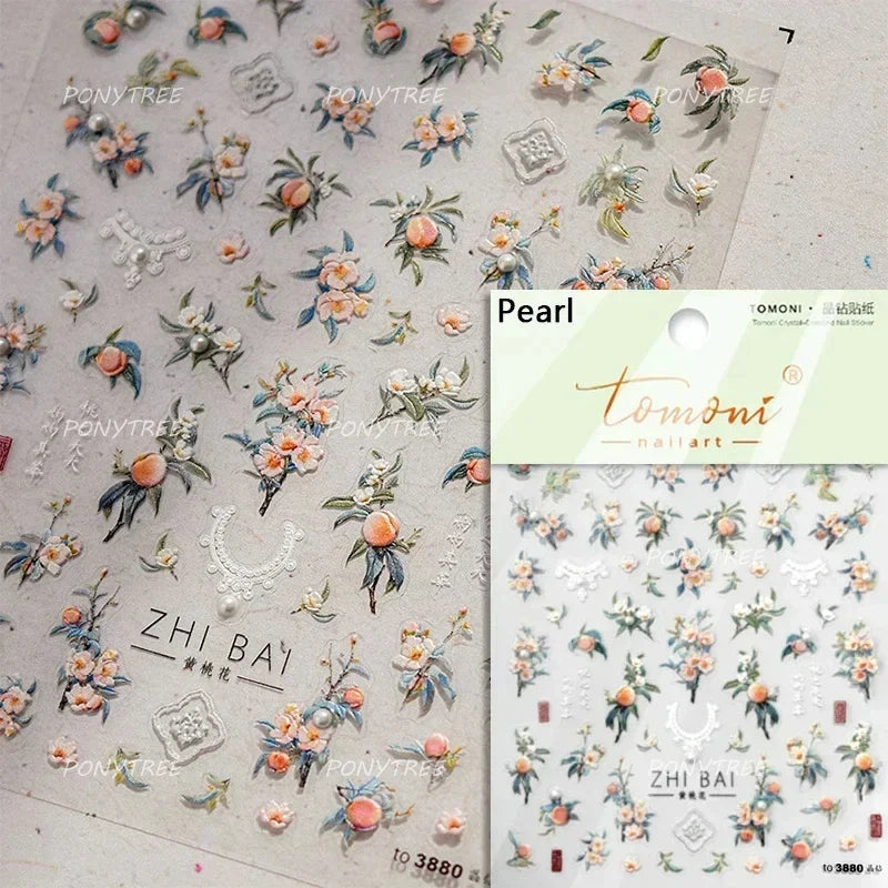 Carambola Grape Honey Peach Cherry Pineapple Pineapple Orange Apple Lemon Bromeliad Fruit Jelly Nail Art Sticker Manicure Decals (ONLINE ORDER ONLY)