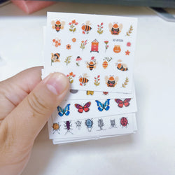 30pcs/Set Y2K 3D Cute Insect Nail Stickers Chic Dragonfly Spider Insect Butterfly Design Sliders Ladybug Beetle Manicure Decals* (Online Order Only)