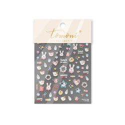 Bunny Love Heart Rabbit Nurse Cut Wound Bowknot Pill Flower Medicine Treatment Self Adhesive Nail Art Stickers Manicure Decals (ONLINE ORDER ONLY)