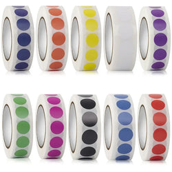 500/1000pcs/ roll Color Dot Stickers Removable 1.3cm Chroma Label for Inventory Organize,File Classification Stationery Sticker (Online Order Only)