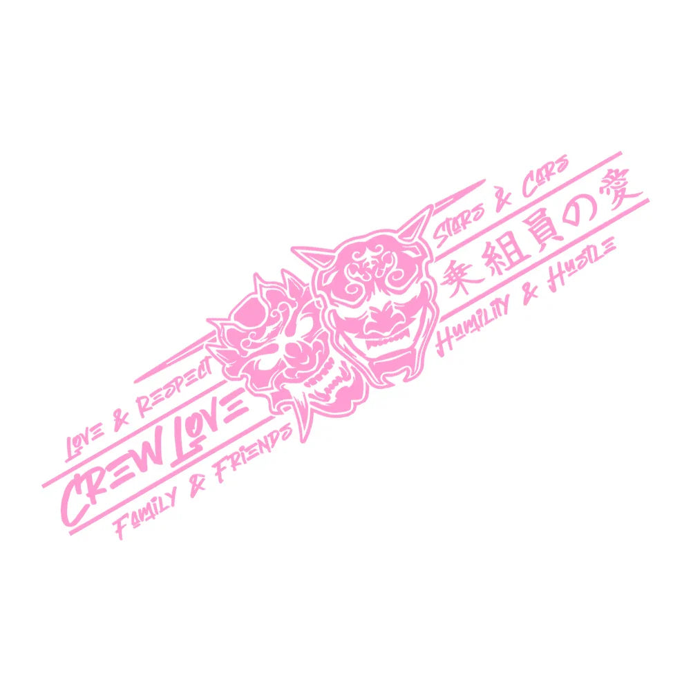 JDM Car Sticker Love Skull for Windshield Banner Decoration External Accessories Creative Sports Style Waterproof Vinyl Decals (ONLINE ORDER ONLY)