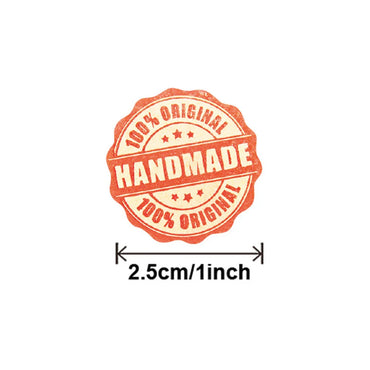 100-500pcs Handmade With Love Sticker For Cake Package Decoration Label Cute Kawaii Thank You Sticker Gift Sticker Red Paper (ONLINE ORDER ONLY)