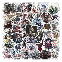 50pcs Arknights Anime Stickers for Laptop, Phone, Car, Scooter, Suitcase, Water Bottle, Stationery, Refrigerator (Online Order Only)
