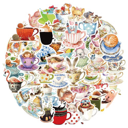 Watercolor Animal Cartoon Stickers for Laptop, Car, Fridge, DIY Vinyl (10/30/50 Pcs) (ONLINE ORDER ONLY)