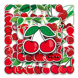 10/50pcs Fruit Cherry Sticker Notebook Computer Guitar Mobile Phone Cup Craft Supplies Scrapbook Materials Stationery Sticker (ONLINE ORDER ONLY)