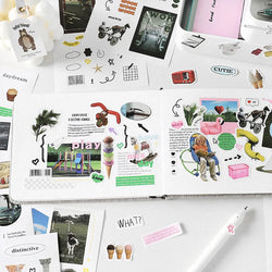 20 Sheets Future Expectation Series Stickers Book Scrapbooking Journal Creative Stationery DIY Decorative Stickers Aesthetic (ONLINE ORDER ONLY)