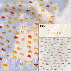 Summer Beach Dreamy Water Bubble Mermaid Shell Conch Starfish Jellyfish Soft Relief Decoration Nail Art Stickers Manicure Decals (ONLINE ORDER ONLY)