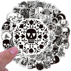 10/30/50/100pcs Cool Black White Punk Horror Gothic Graffiti Sticker Packs (ONLINE ORDER ONLY)