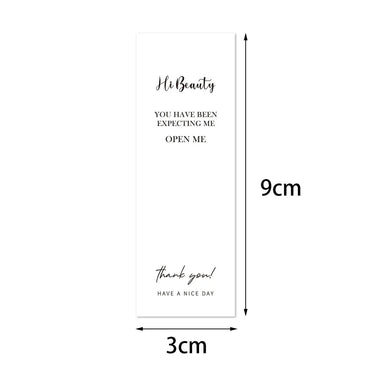 100pcs/Roll 3*9cm Thank You For Your Purchase Stickers For Small Business Gift Package Personalized Labels (Online Order Only)