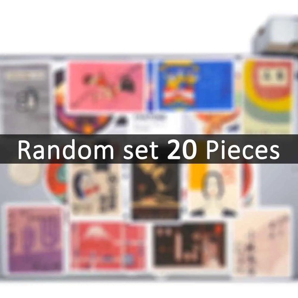 20/30/50Pieces Japanese Retro Travel Poster Art Graffiti Stickers for Scrapbook Luggage Bike Car Motorcycle Phone Laptop Sticker (Online Order Only)