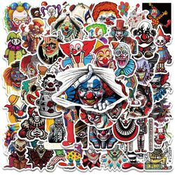 50PCS Circus Clown Stickers Vintage Aesthetic Graffiti Decals Scrapbook Car Bottle Gift (Online Order Only)