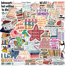 50pcs Diary Book Reading Stickers for Kids DIY Notebook Laptop Luggage Graffiti (Online Order Only)