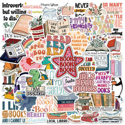 50pcs Diary Book Reading Stickers for Kids DIY Notebook Laptop Luggage Graffiti (Online Order Only)