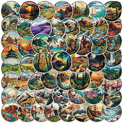 Cartoon Scenic Spot Graffiti Stickers for Laptop, Phone, Suitcase - 10/30/50pcs (Online Order Only)