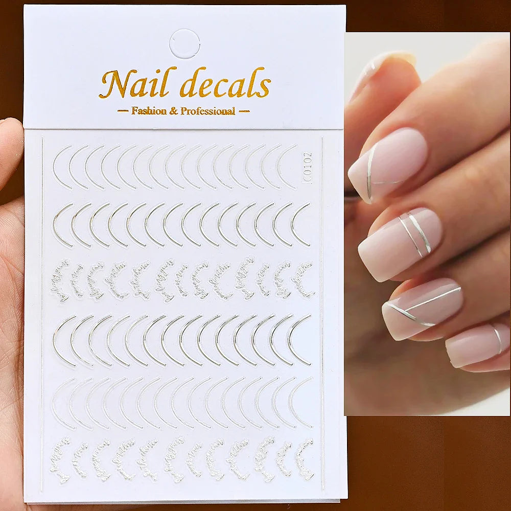 1PC Heart Love Design 3D Nail Art Sticker English Letter Self-Adhesive Slider Valentine's Day DIY Manicure Tips Accessories Tool (ONLINE ORDER ONLY)