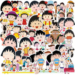 55pcs Cherry Meatballs Anime Stickers for Laptop, Phone, Car, Scooter, Suitcase, Water Cup, Stationery, Refrigerator Decoration (Online Order Only)