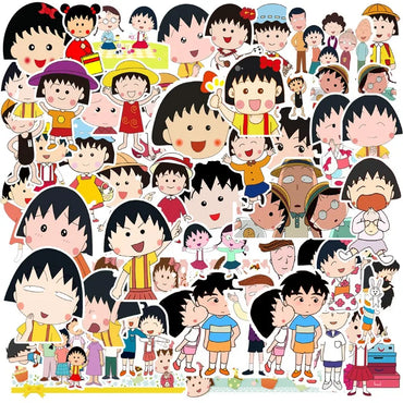 55pcs Cherry Meatballs Anime Stickers for Laptop, Phone, Car, Scooter, Suitcase, Water Cup, Stationery, Refrigerator Decoration (Online Order Only)