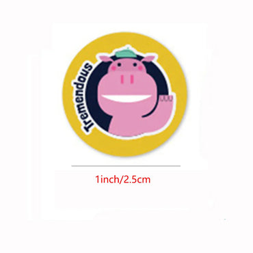 100-500pcs Teacher Reward Sticker Fun Motivation Animal Sticker For School Teacher Student Stationery Stickers (Online Order Only)