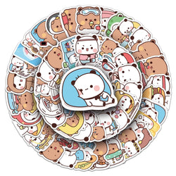 10/30/60PCS Yier Bouboo Stickers Kawaii Cartoon Decals Cute Animal Kids Toys Luggage Laptop Phone Guitar Bike Skateboard Sticker (Online Order Only)