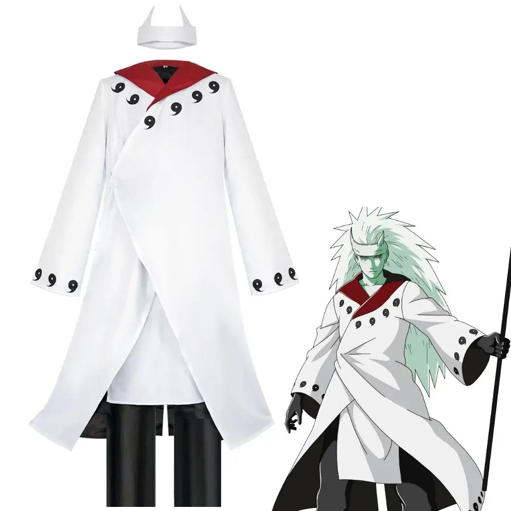Uchiha Madara White Cosplay Costume Set | Halloween