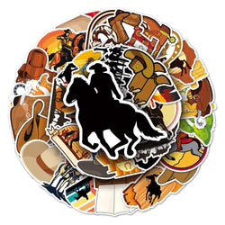 10/30/50pcs Anime Western Cowboy Cool Stickers Decals Motorcycle Luggage Laptop Phone Skateboard Car Fridge Waterproof Sticker (ONLINE ORDER ONLY)