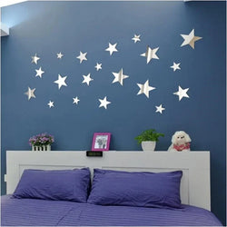 3D Acrylic Star Wall Stickers - Kids Room Home Decor (20pcs) (ONLINE ORDER ONLY)