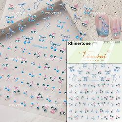 Dreamy Shiny Bowknot Ribbon Lace Delicate Tie Charming 5D Nail Art Decoration Sticker Self Adhesive Manicure Decal DIY Wholesale (ONLINE ORDER ONLY)