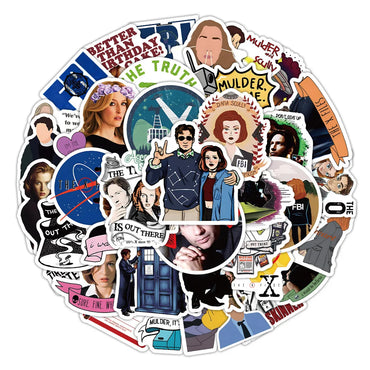 10/50Pcs Crime Thriller TV Series The X-Files Stickers For Pack On Laptop Car Guitar Book Luggage Decoration Diary Pegatina (ONLINE ORDER ONLY)