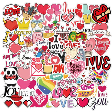 10/30/50PCS Cute Love Sticker Aesthetic Children's PVC Sketchbook Decoration Scrapbooking School Stationery Supplies for Kids (Online Order Only)
