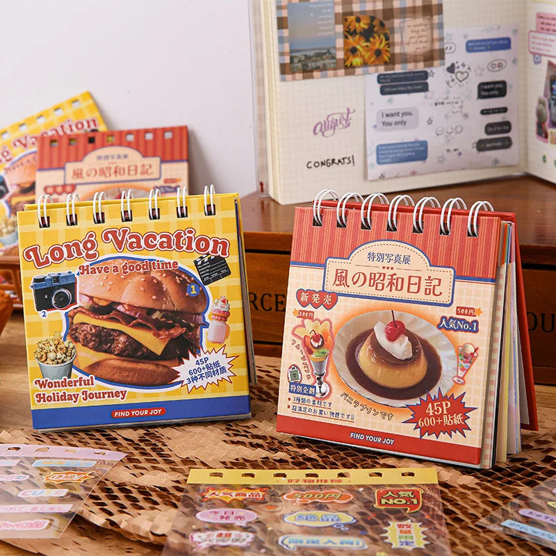 45 Sheets 4 Various Styles of Sticker Books Cute Cut Film Sticker Journal Handbook Scrapbooking Kawaii Decoration Sticker Gift (ONLINE ORDER ONLY)