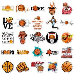10/30/50PCS Cartoon Basketball Sports Stickers Graffiti iPad Helmet Car  DIY Personalized Wall Sticker Toys Decoration Wholesale (ONLINE ORDER ONLY)