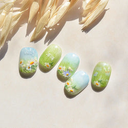 Rural Style White Daisy Flower Butterfly Small Wildflowers 5D Soft Embossed Relief Adhesive Nail Art Stickers 3D Manicure Decals (ONLINE ORDER ONLY)